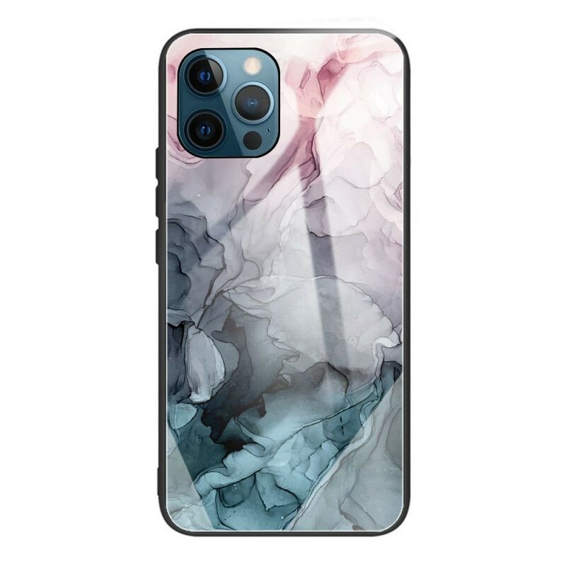 Cover iPhone 13 Pro Marmor Hærdet Glas