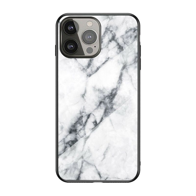 Cover iPhone 13 Pro Marmorfarver Hærdet Glas