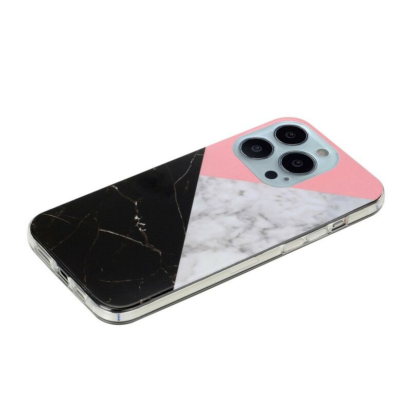 Cover iPhone 13 Pro Marmorgeometrier