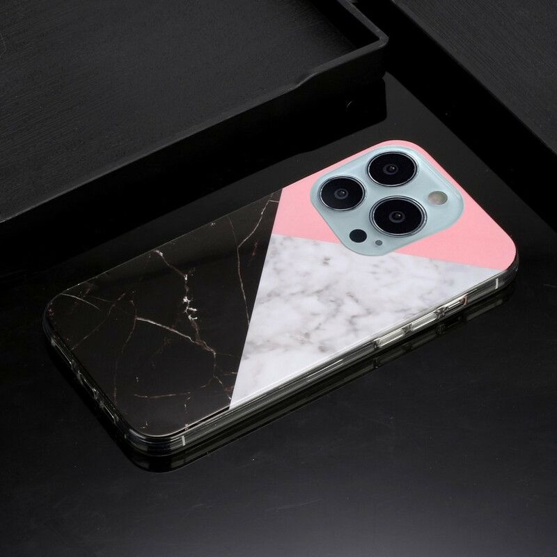 Cover iPhone 13 Pro Marmorgeometrier