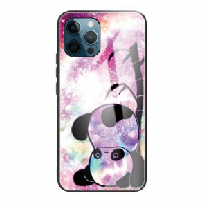 Cover iPhone 13 Pro Panda Og Bambus Hærdet Glas