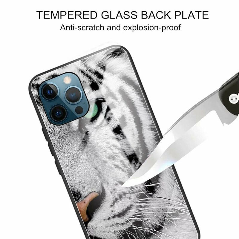 Cover iPhone 13 Pro Tiger Hærdet Glas