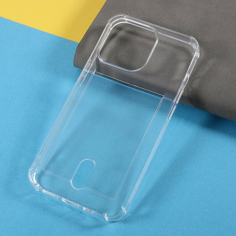 Cover iPhone 13 Pro Transparent Kortholder Farve