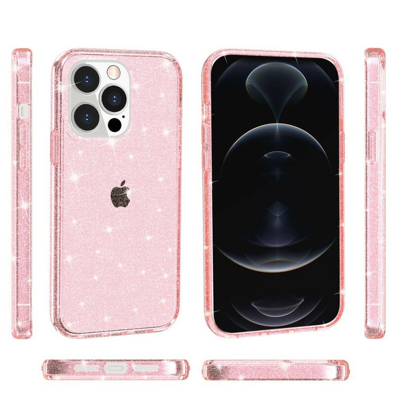 Cover iPhone 13 Pro Transparente Pailletter