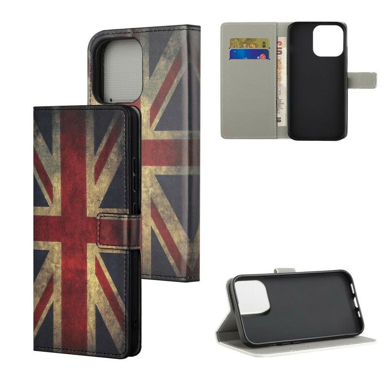 Flip Cover iPhone 13 Pro Englands Flag