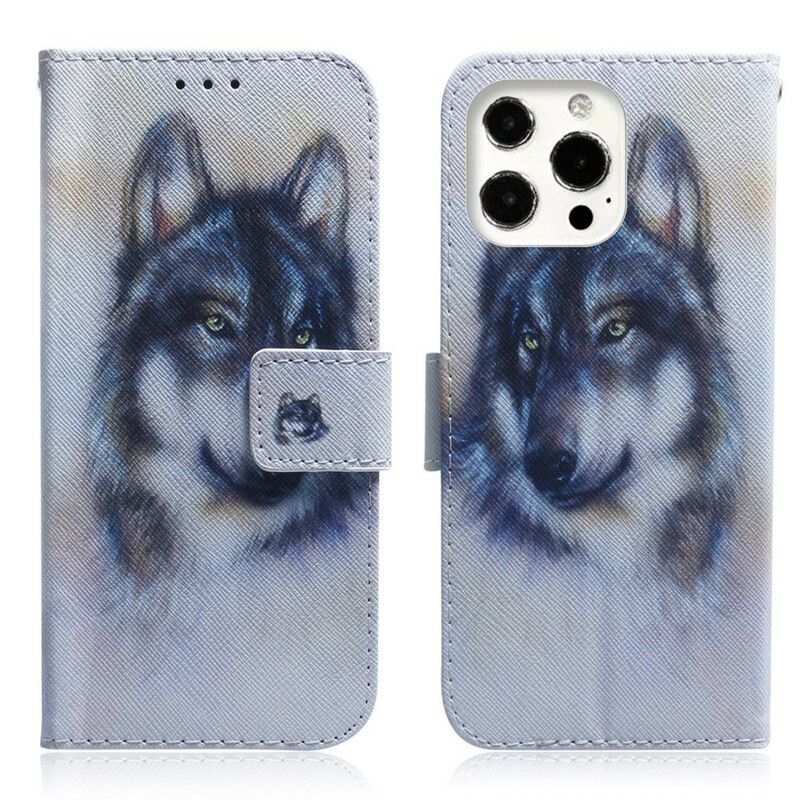 Flip Cover iPhone 13 Pro Hundeblik