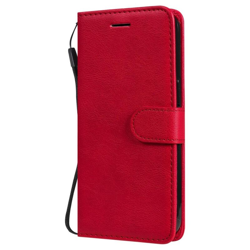 Flip Cover iPhone 13 Pro Med Snor Ensfarvet Serierem