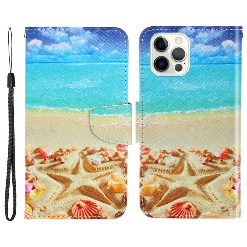 Flip Cover iPhone 13 Pro Med Snor Thong Beach