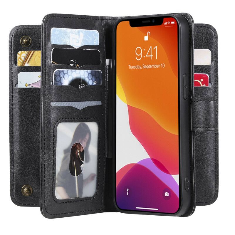 Flip Cover iPhone 13 Pro Multifunktion 10 Kortholder