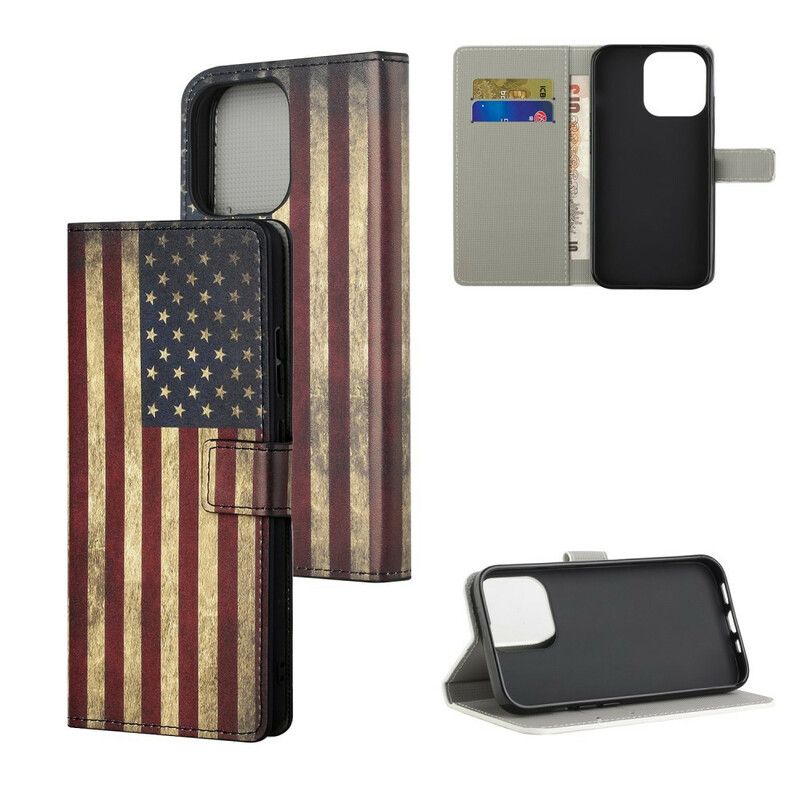 Flip Cover iPhone 13 Pro Us Flag