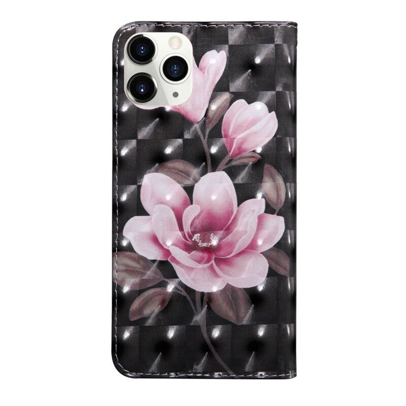 Læder Cover iPhone 13 Pro Lyspletblomster Blomstrer