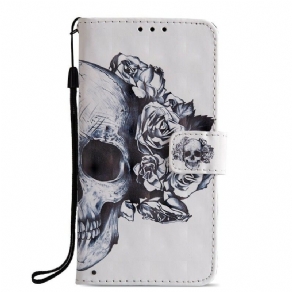 Flip Cover Huawei P20 3d Blomsterkranie