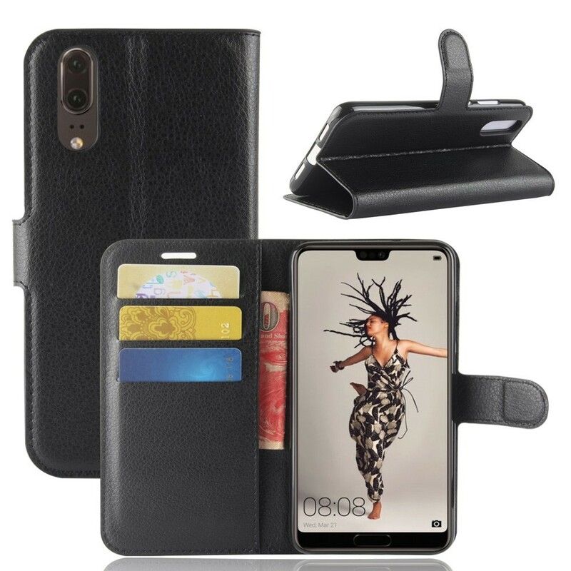 Flip Cover Huawei P20 Retro Litchi