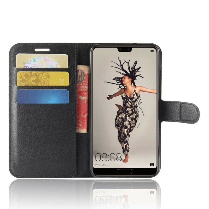 Flip Cover Huawei P20 Retro Litchi