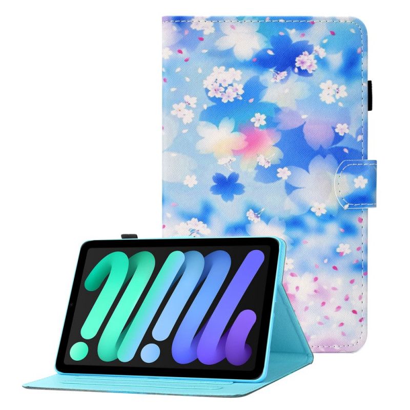 Flip Cover iPad Mini 6 (2021) Akvarelblomster