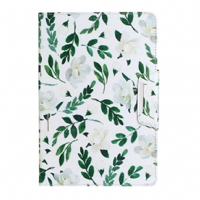 Flip Cover iPad Mini 6 (2021) Hvide Blomster