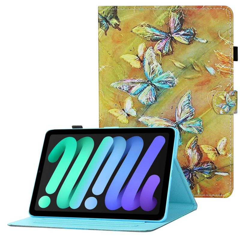 Flip Cover iPad Mini 6 (2021) Malede Sommerfugle