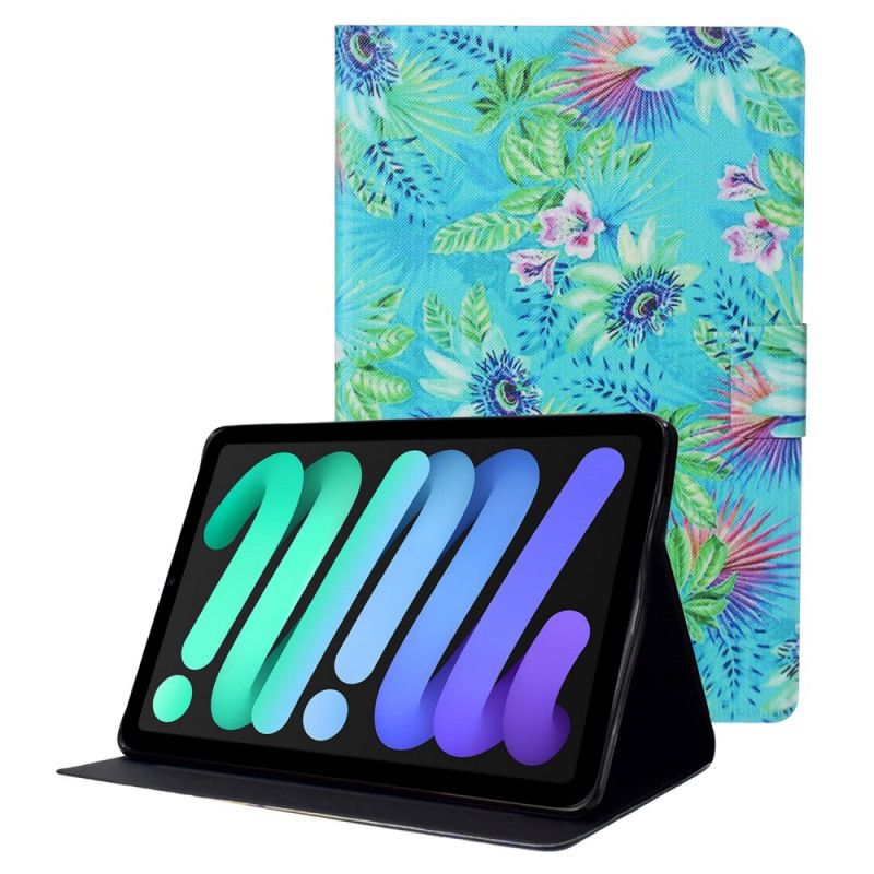 Læder Cover iPad Mini 6 (2021) Blomsterunivers