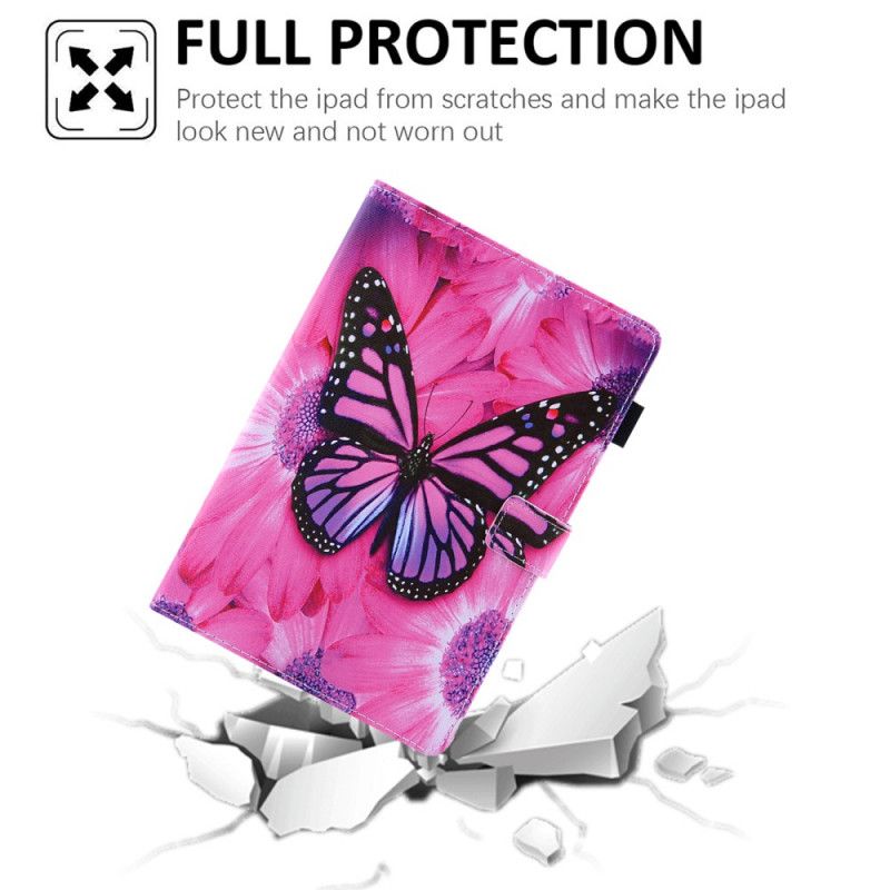 Læder Cover iPad Mini 6 (2021) Sommerfugleblomst