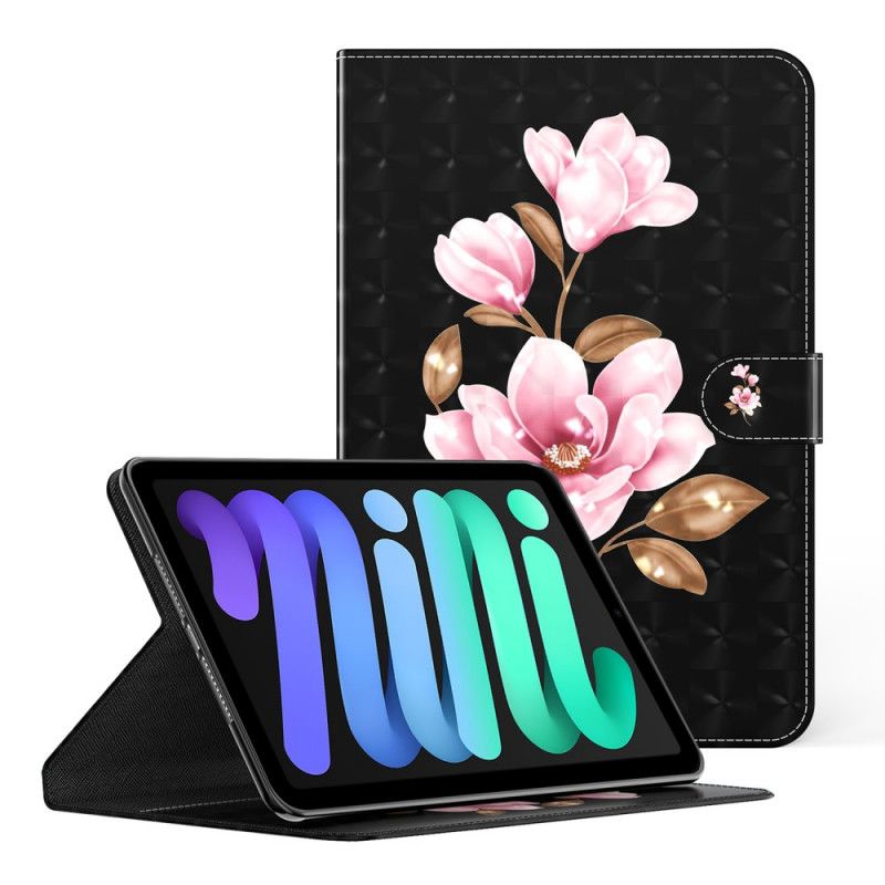 Læder Cover iPad Mini 6 (2021) Træblomster