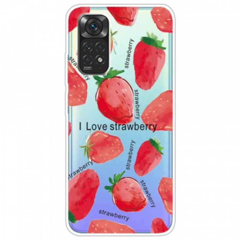 Cover Xiaomi Redmi Note 11 Pro / 11 Pro 5G Strawberries / Jeg Elsker Jordbær