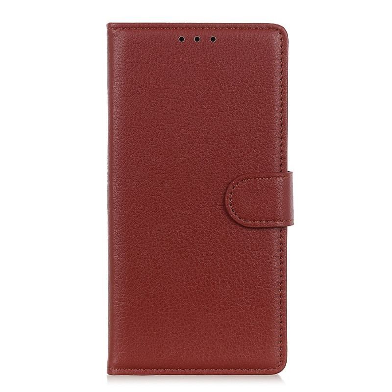 Flip Cover Xiaomi Redmi Note 11 Pro / 11 Pro 5G Traditionelt Litchi Imiteret Læder