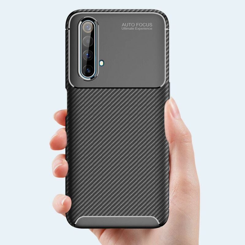 Mobilcover Realme X50 Fleksibel Kulfibertekstur