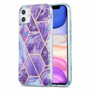 Cover iPhone 11 Blinkende Geometrisk Marmor