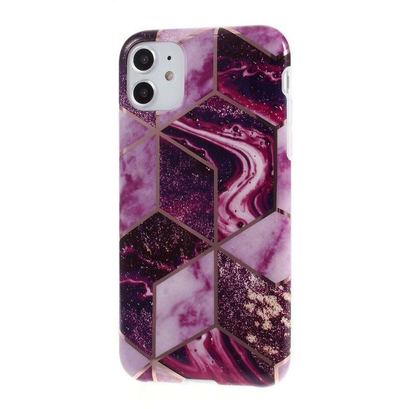 Cover iPhone 11 Farvet Geometrisk Marmor