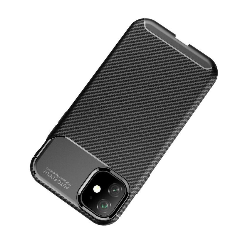 Cover iPhone 11 Fleksibel Kulfibertekstur