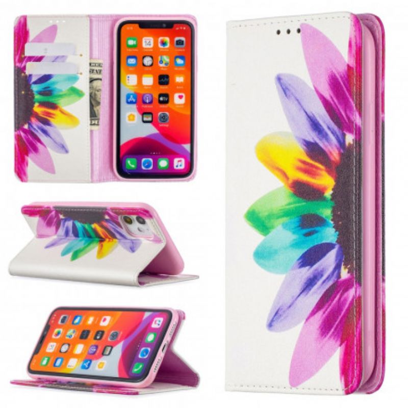 Cover iPhone 11 Flip Cover Akvarelblomst