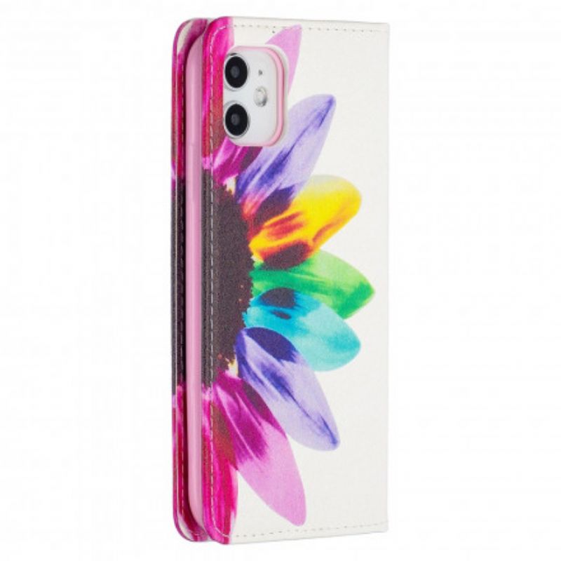 Cover iPhone 11 Flip Cover Akvarelblomst