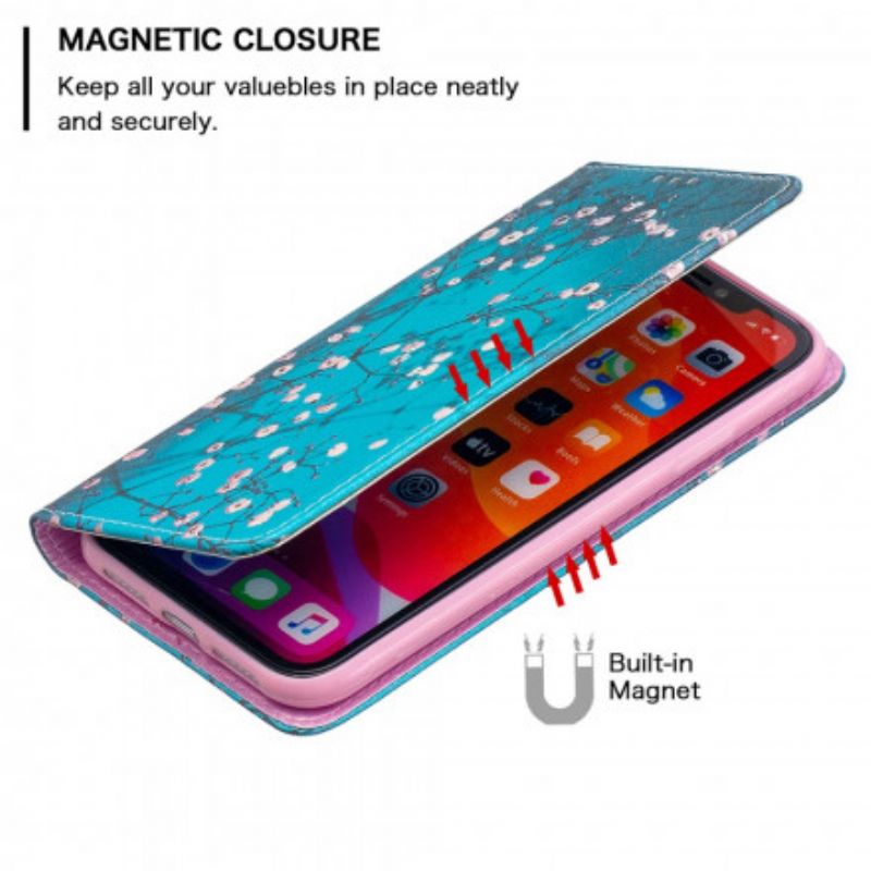 Cover iPhone 11 Flip Cover Blomstrende Grene