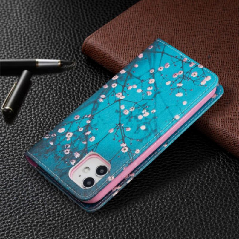 Cover iPhone 11 Flip Cover Blomstrende Grene