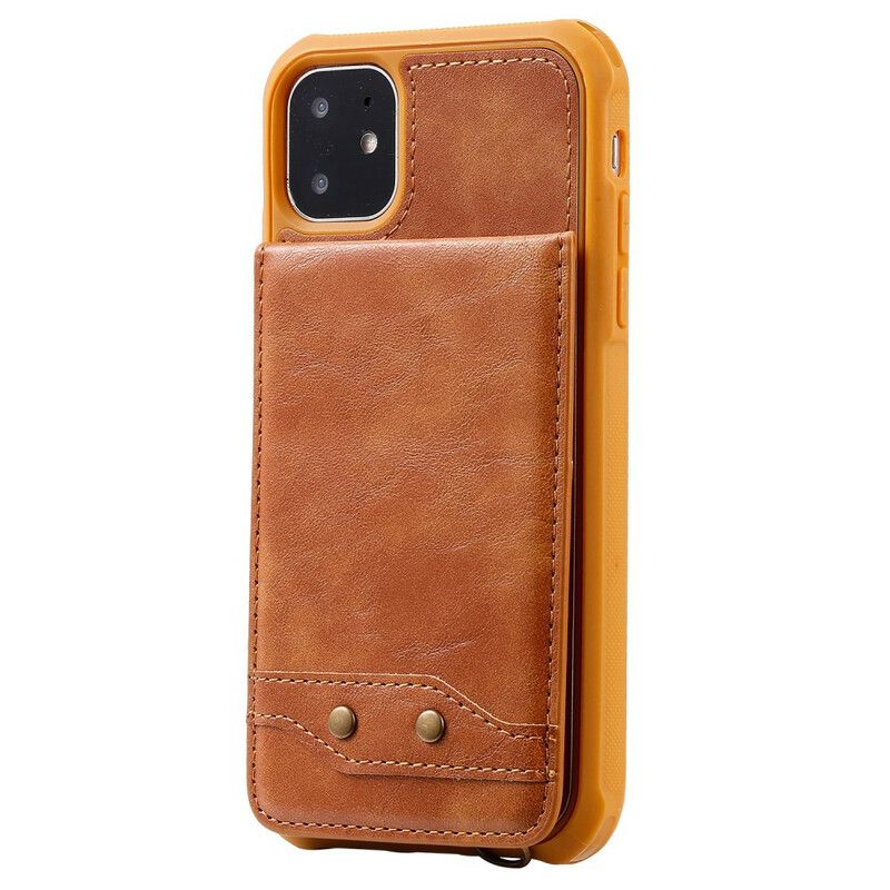 Cover iPhone 11 Flip Cover Foldekortholder Med Snor