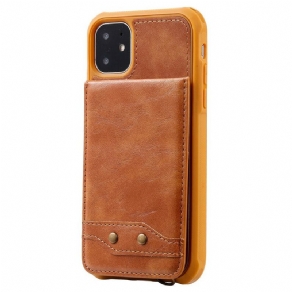 Cover iPhone 11 Flip Cover Foldekortholder Med Snor