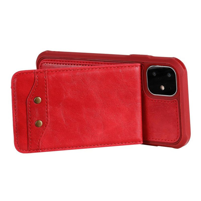 Cover iPhone 11 Flip Cover Foldekortholder Med Snor