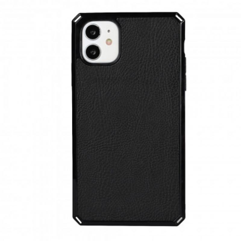 Cover iPhone 11 Med Snor Flip Cover Ægte Litchi Læderrem