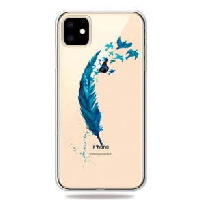 Cover iPhone 11 Smuk Blå Fjer