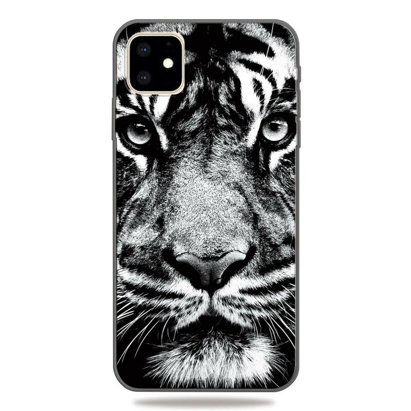 Cover iPhone 11 Sort Og Hvid Tiger