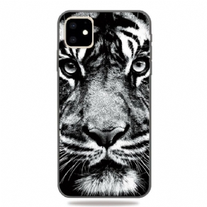 Cover iPhone 11 Sort Og Hvid Tiger