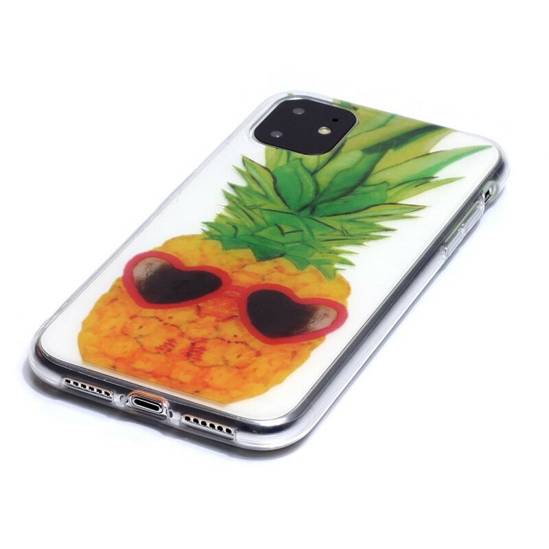 Cover iPhone 11 Transparent Inkognito Ananas