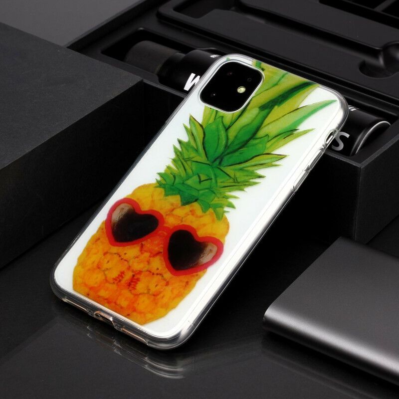 Cover iPhone 11 Transparent Inkognito Ananas