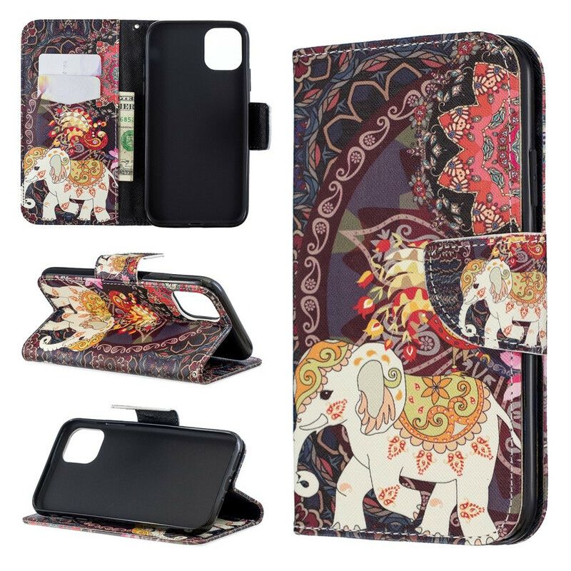 Flip Cover iPhone 11 Indisk Elefant