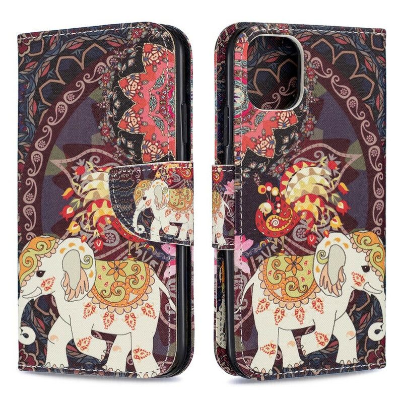 Flip Cover iPhone 11 Indisk Elefant