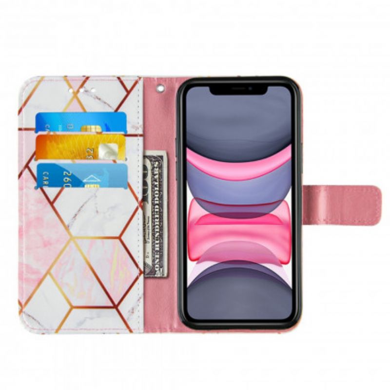 Flip Cover iPhone 11 Marmor Med Rem