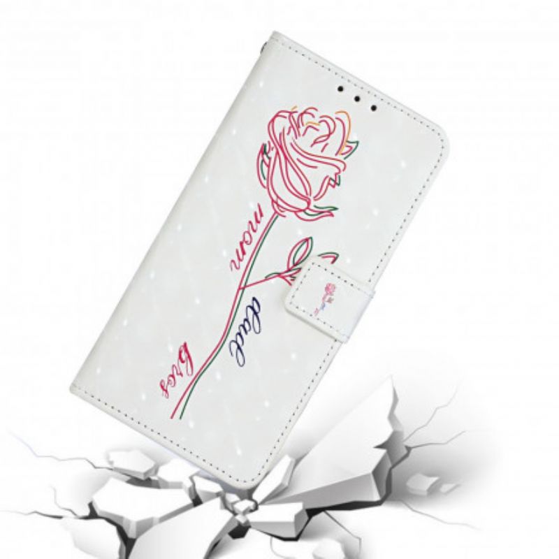 Flip Cover iPhone 11 Med Snor Blomsterjusterbar Rem