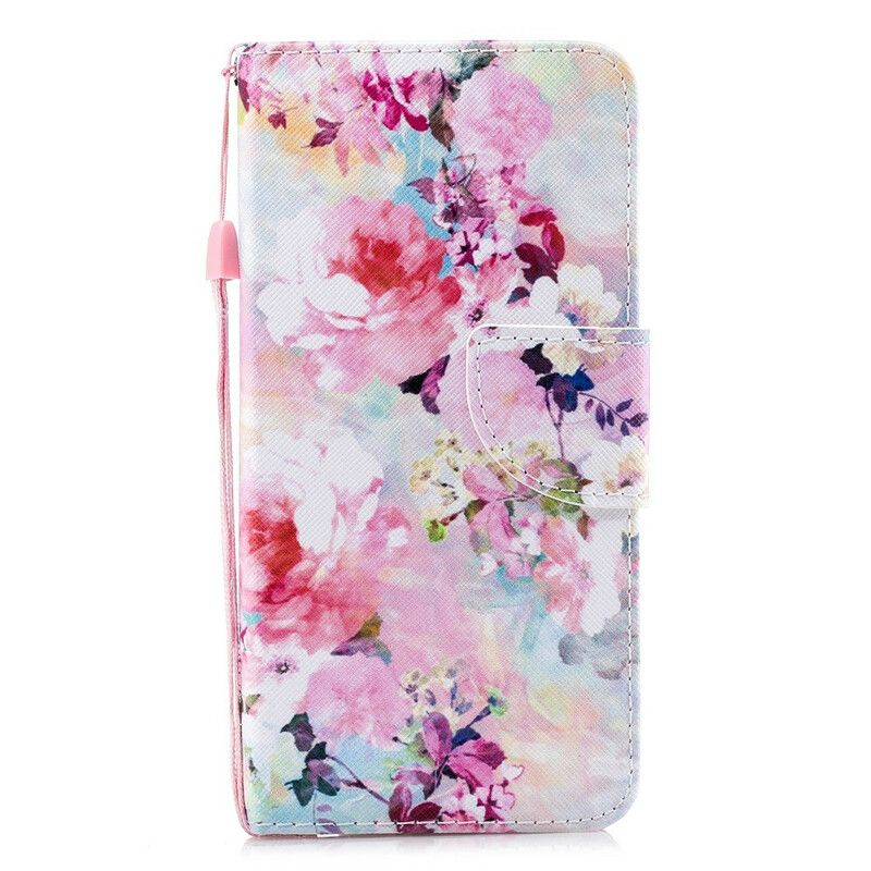 Flip Cover iPhone 11 Med Snor Fantastiske Stropblomster