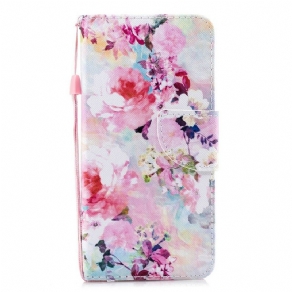 Flip Cover iPhone 11 Med Snor Fantastiske Stropblomster