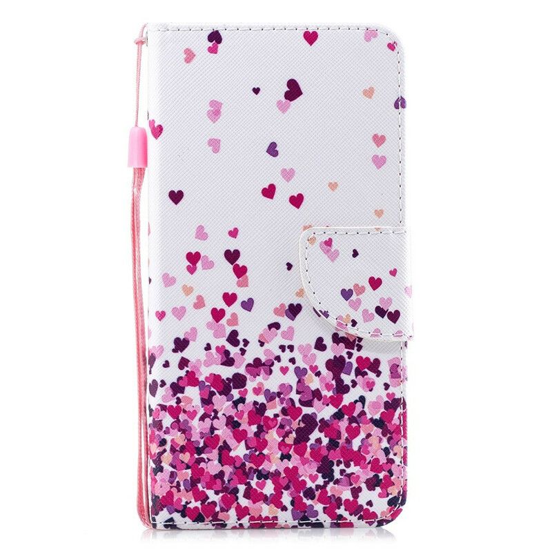 Flip Cover iPhone 11 Med Snor Flere Strappy Hearts